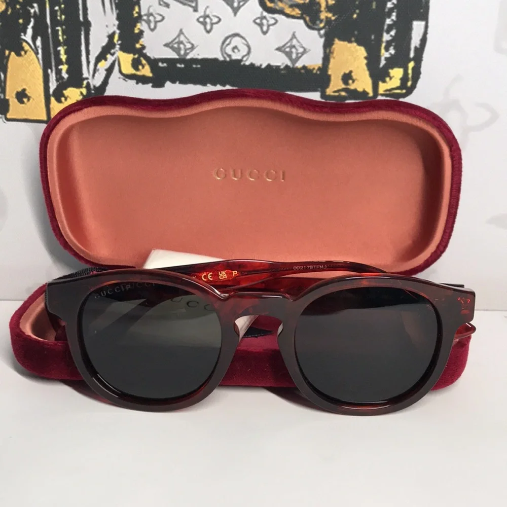 New Authentic Gucci Brown Sunglasses GG0825S 005